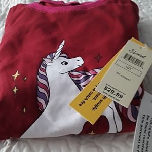 Kids size 10 years Leveret Unicorn pajamas